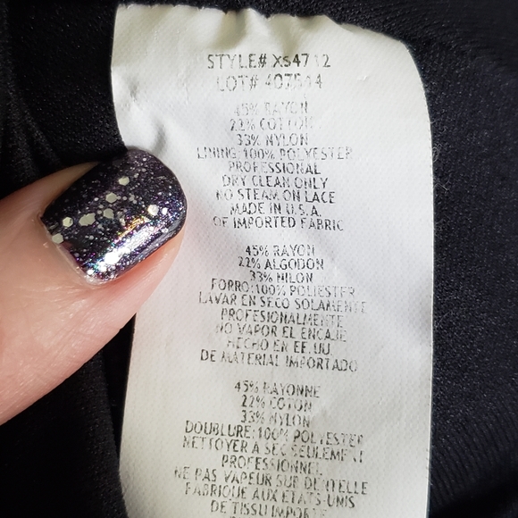 Vintage Style Midi Scalloped Lace Cap Sleeve Dress Xscape by Joanna Chen size 6 - Picture 7 of 9